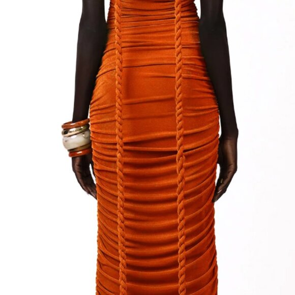 Khanum's, Small, Orange, Formal, Maxi Length, - Picture 2 of 5